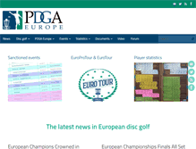 Tablet Screenshot of pdga-europe.com